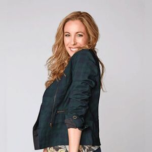 Cabi Tartan Jacket Blue And Green Size 8